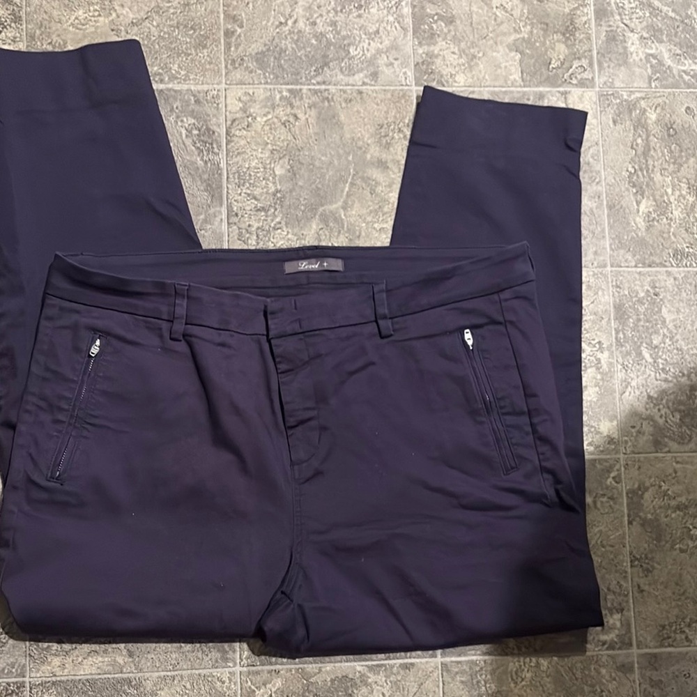 Women's plum eggplant straight leg size 16W slacks EUC #91 stretch cotton